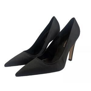Good American Wm Size 7.5 The Icon 110 Satin Pump Black NEW GA001K-E
